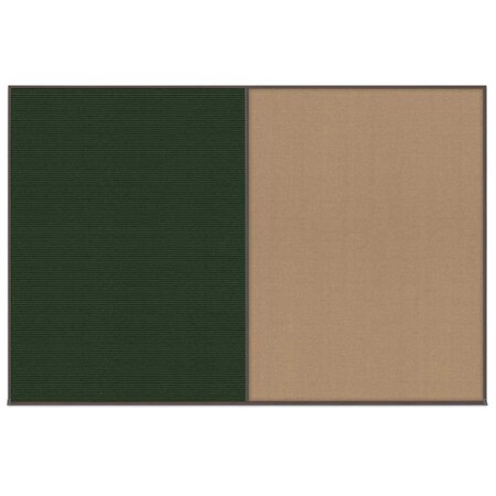 United Visual Products Enclosed Corkboard, 1 Door, 72"x48", 4" Fra UV3405-GOLD-CINNABA